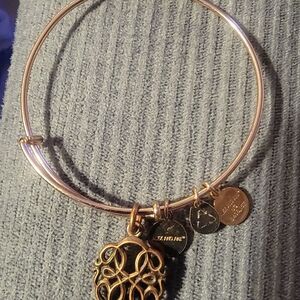Alex and Ani Gold and Black Charm Bracelet